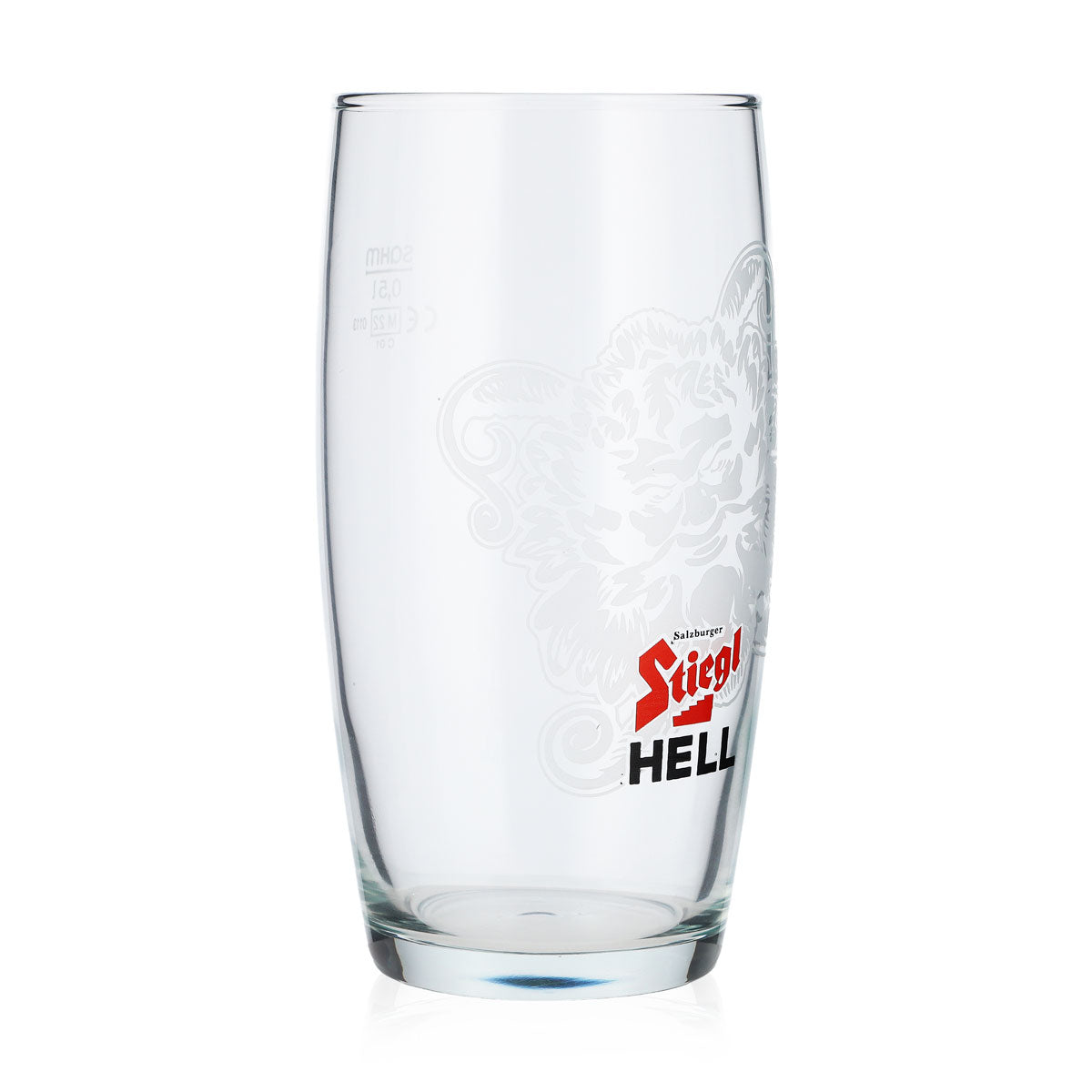 6x Stiegl Bier Glas 0,5l Tumbler Hell Glas Weißes Logo Sahm Whiskyglas (6er Set) – Ansicht 2