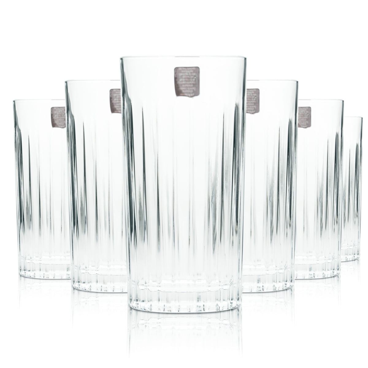 6x Stolichnaya Vodka Glas 0,4l Longdrink Relief Cocktail Gastro Gläser Kristall