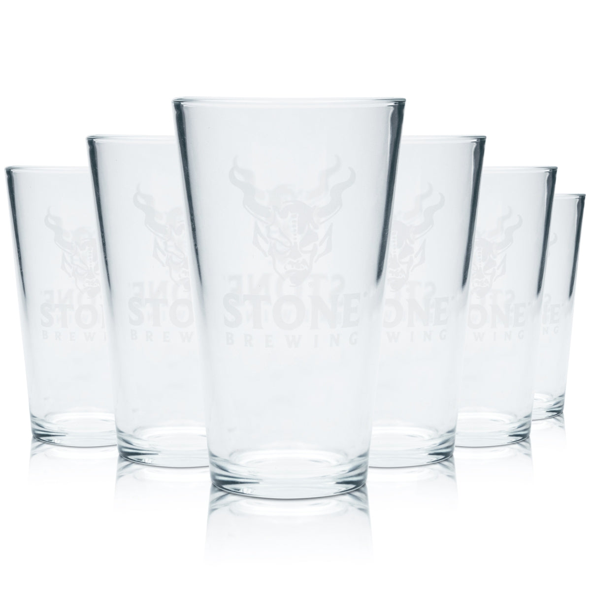 6x Stone Brewing Glas 0,475l Becher Gläser Craft Beer California Brewery USA IPA