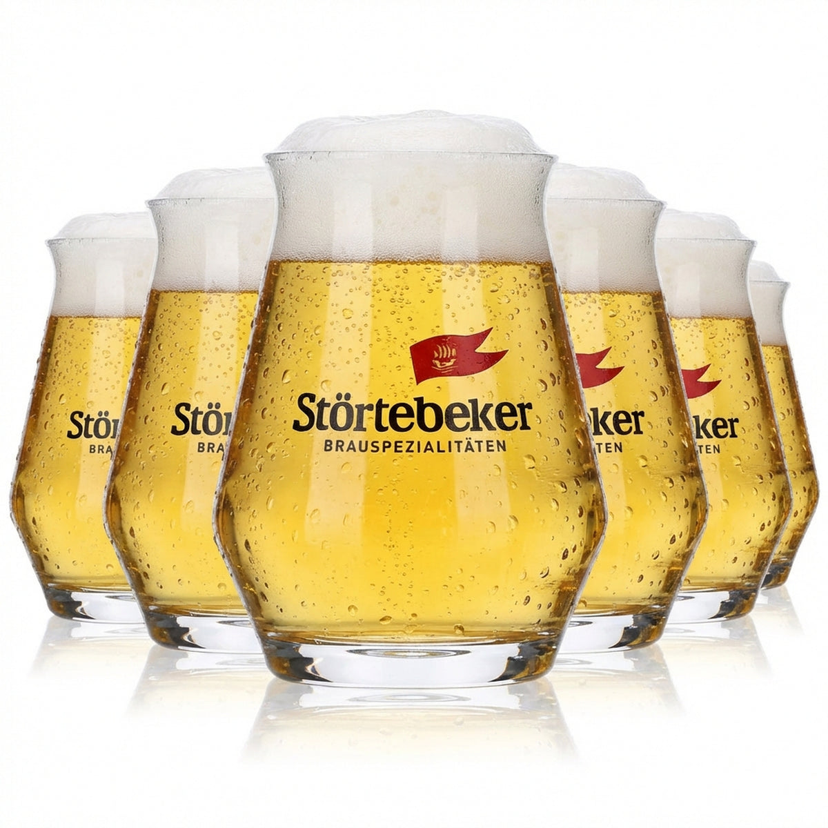 6x Störtebeker Bier Bierglas Gläser Verkostungsglas 0,2l Design Glas Tulpe