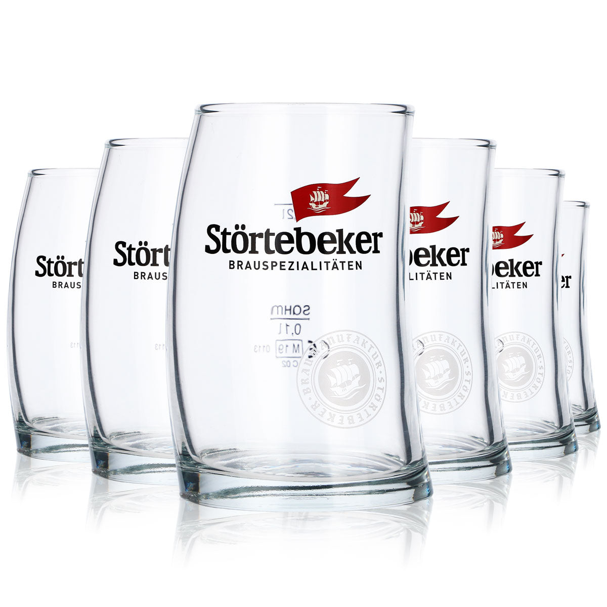 6x Störtebeker Bier Segelglas Bierglas Gläser 0,2l Stiegel-Becher Design – Ansicht 6