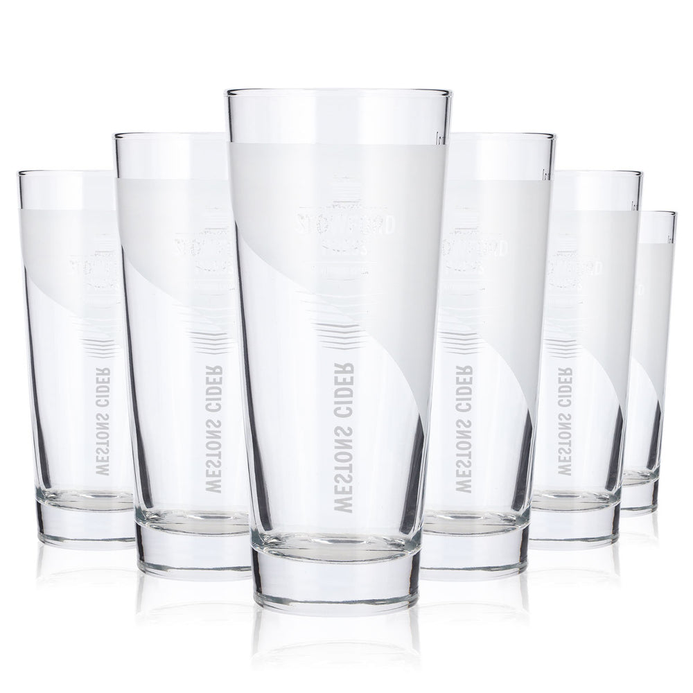 6x Stowford Glas 300ml-399ml Cider 0,3l Longdrink Relief rastal