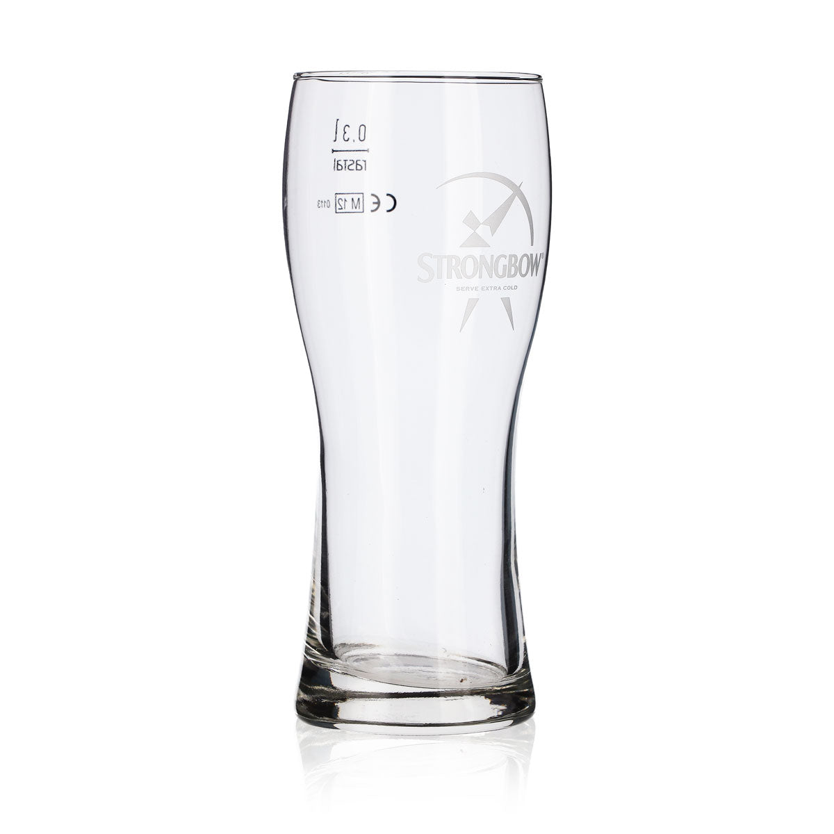 6x Strongbow Cider Glas 0,3l Becher Weißes Logo rastal Bavaria – Ansicht 3