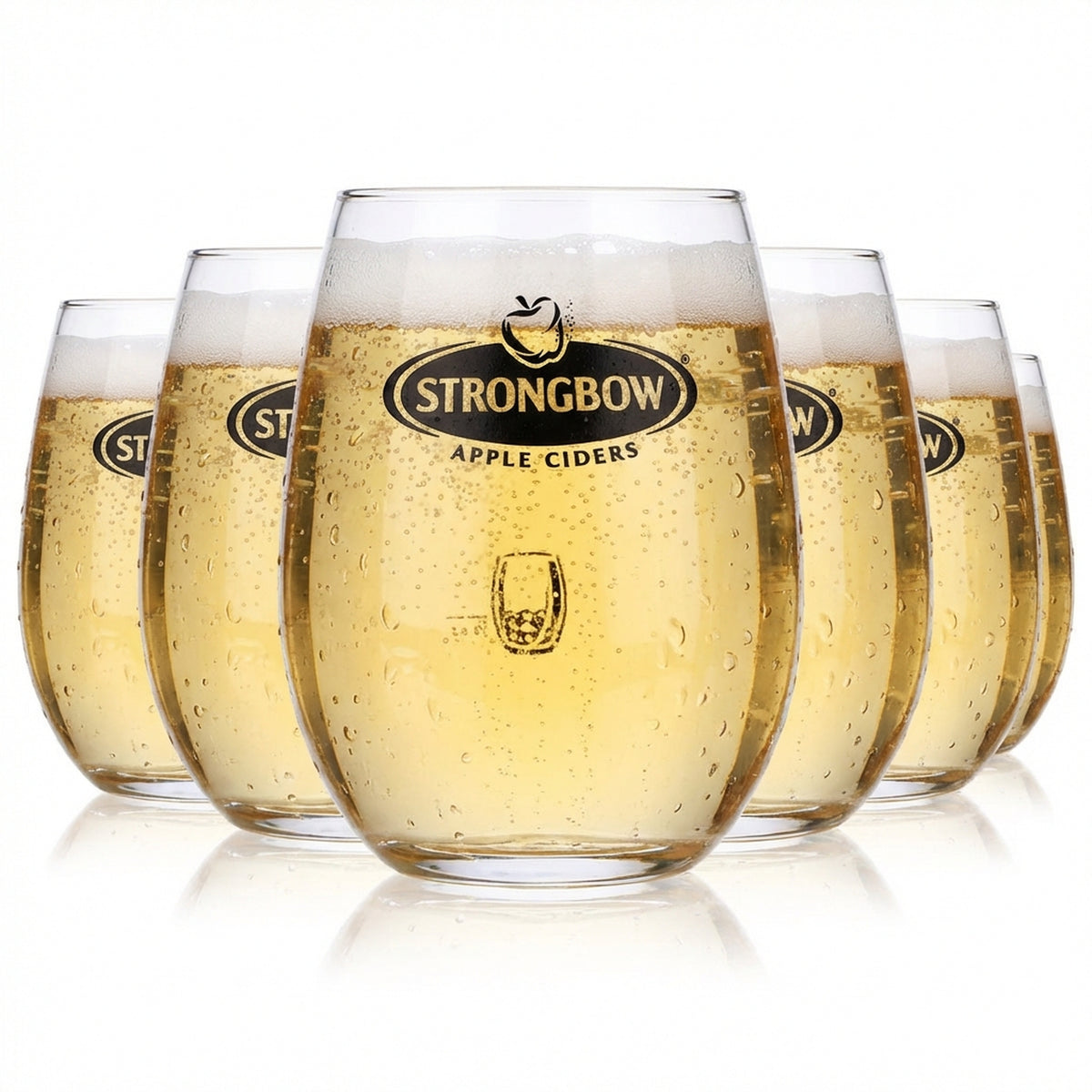 6x Strongbow Cider Gläser Glas Tumbler Apple Ciders Perfect Serve