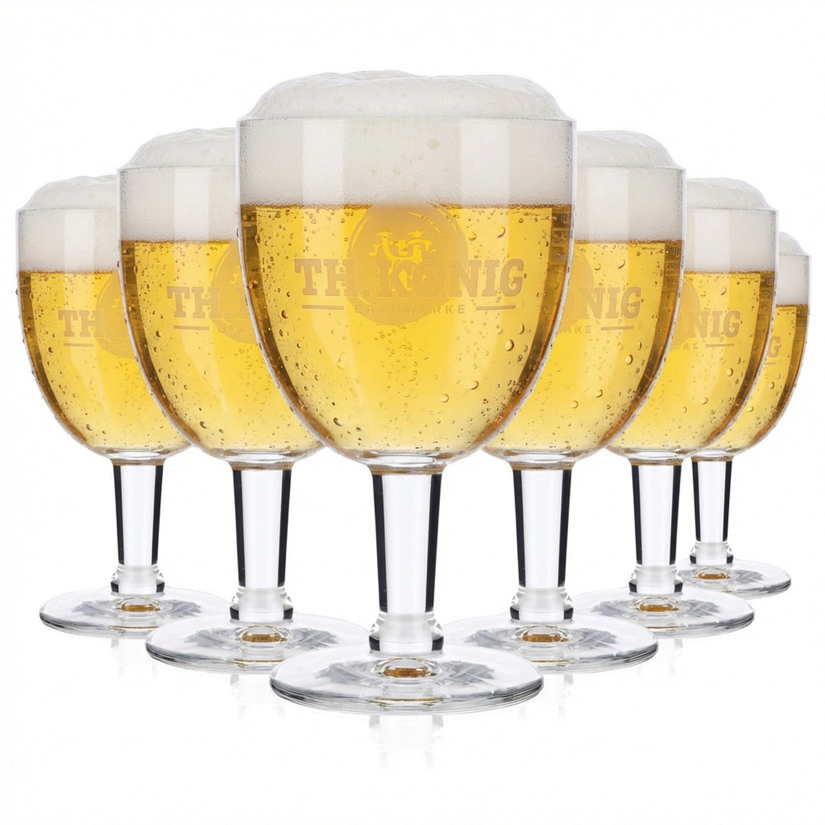 6x TH. König Bierglas Gläser Biergläser Schale 0,33l Kelch Pater Pokal