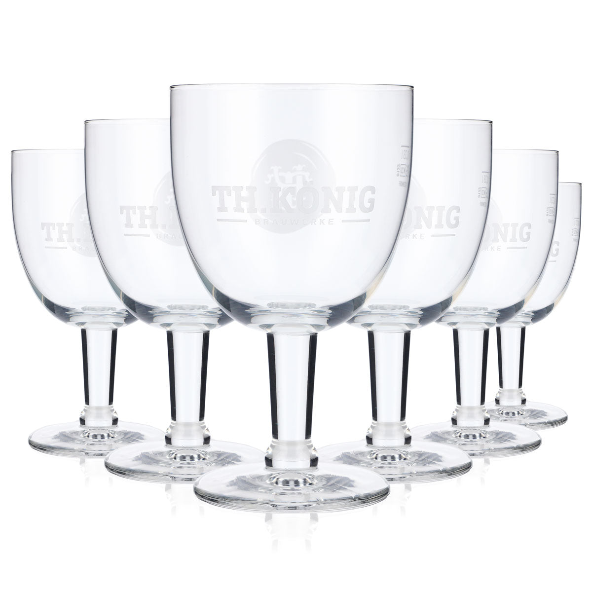 6x TH. König Bierglas Gläser Biergläser Schale 0,33l Kelch Pater Pokal – Ansicht 6