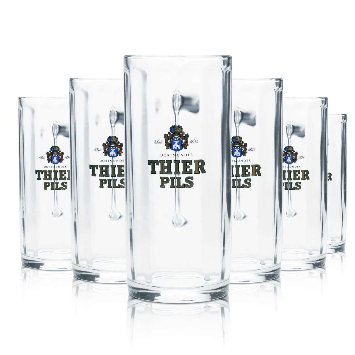 6x Thier Bier Glas 0,4l Krug Humpen Seidel Gläser Gastro Brauerei Pils Dortmund