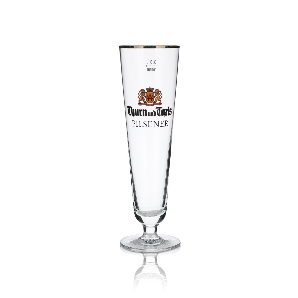 6x Thurn und Taxis Glas 0,3l Pokalglas Tulpe Biergläser Set Goldrand Brauerei – Ansicht 2