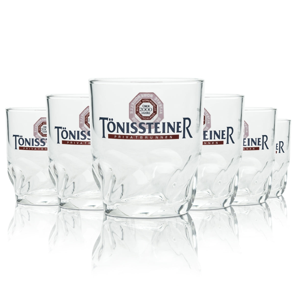 6x Tönissteiner Wasser Glas 0,1l Tumbler Privatbrunnen Gastro Gläser Hotel Bar