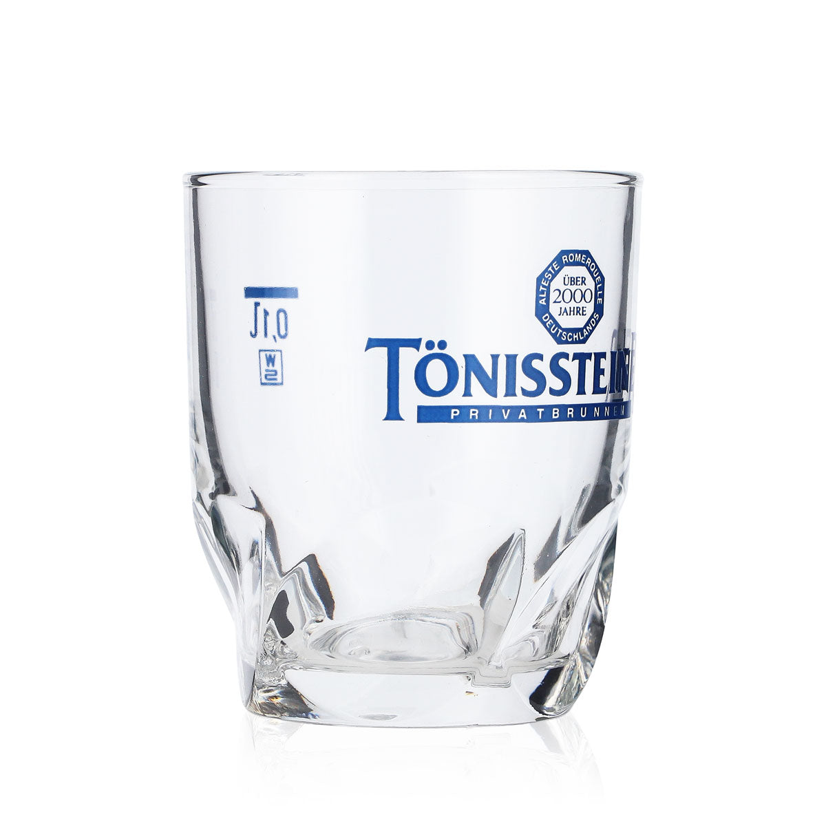 6x Tönissteiner Wasser Glas 0,1l Tumbler Wassergläser Blaues Logo – Ansicht 3