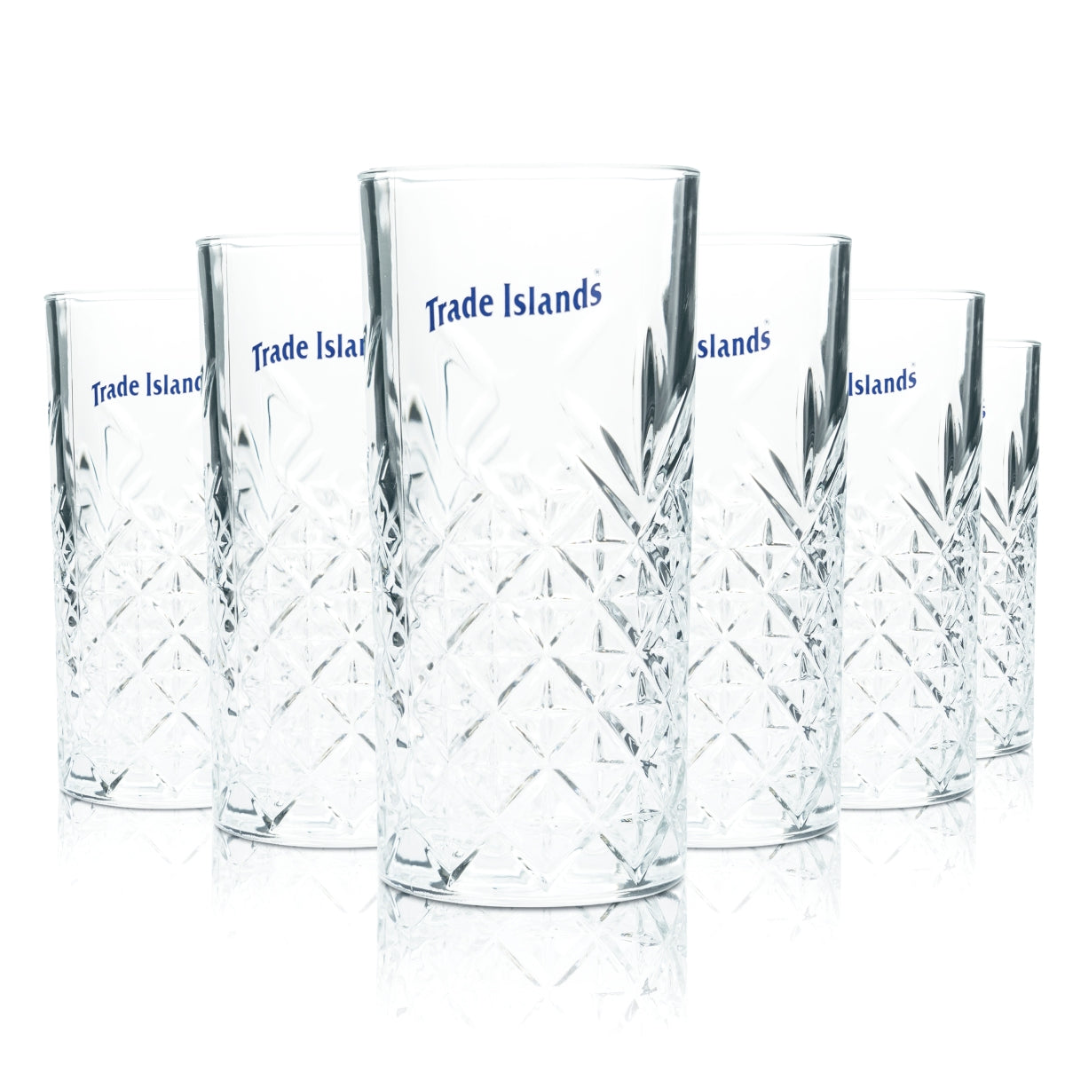 6x Trade Islands Eistee Glas 0,3l Becher Longdrink Cocktail Premium Gläser Limo