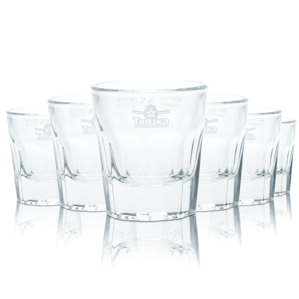 6x Trojka Schnapsglas 2cl Shotglas Kurze Gläser Set Stamper Vodka Geeicht Gastro