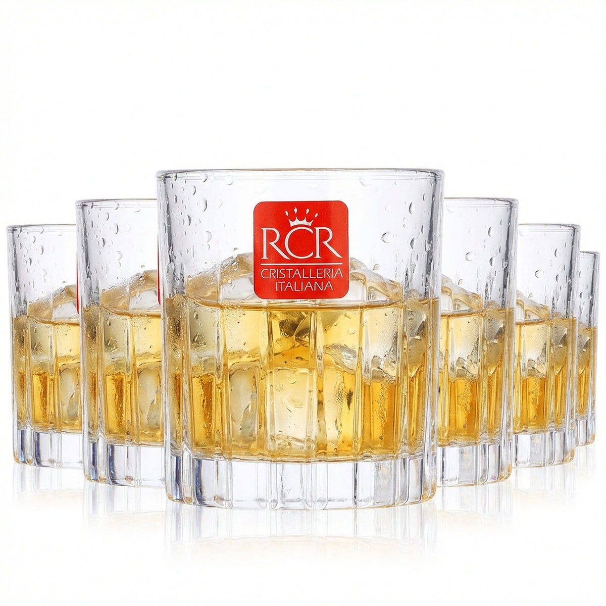 6x Tullamore Dew Glas Whisky Tumbler Relief Kristallschliff Timeless Gläser