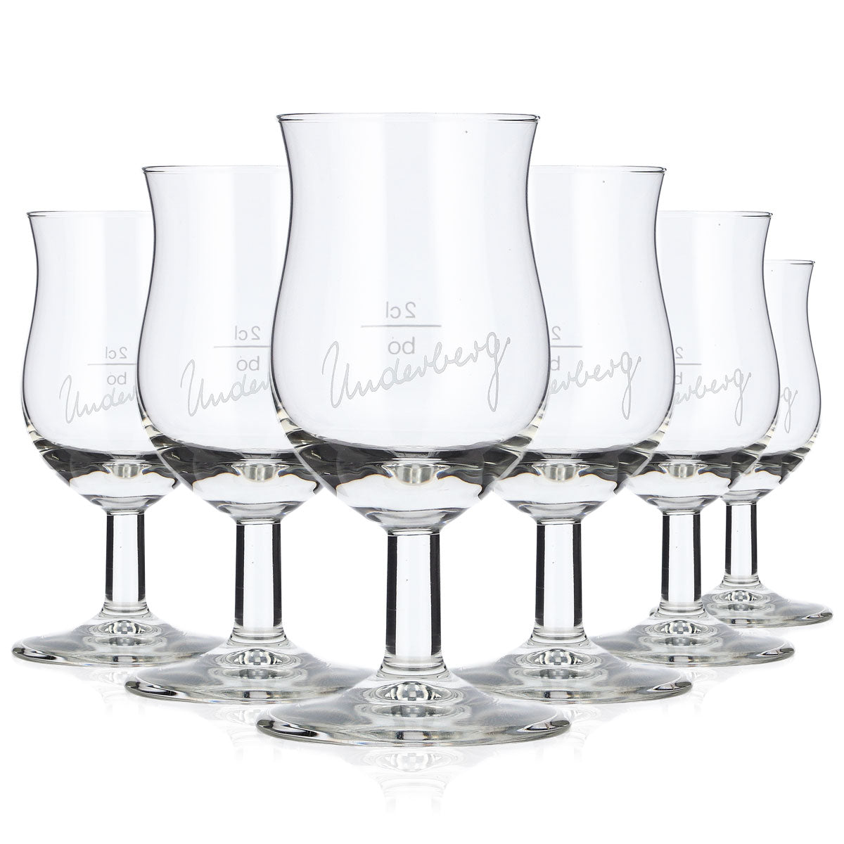 6x Underberg Likör Glas Schnapsglas 2cl weißes Logo Shotglas (6er Set)