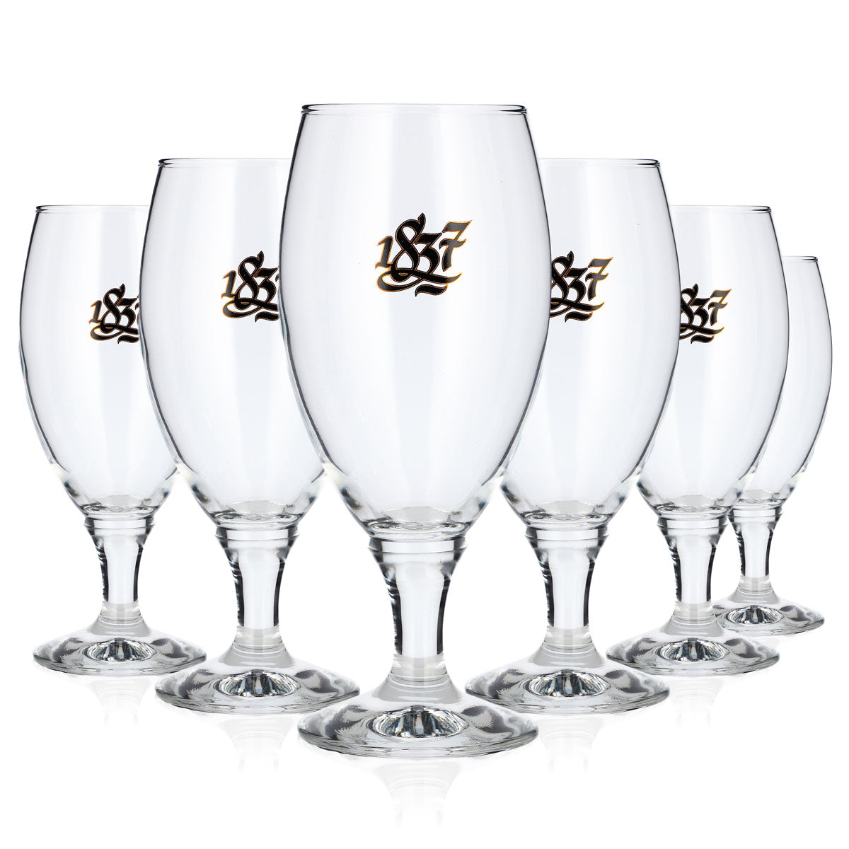 6x Unibroue Bier Glas 1837 Sevilla 0,38l Pokal Tulpe Bierglas Pokalglas (6er Set)