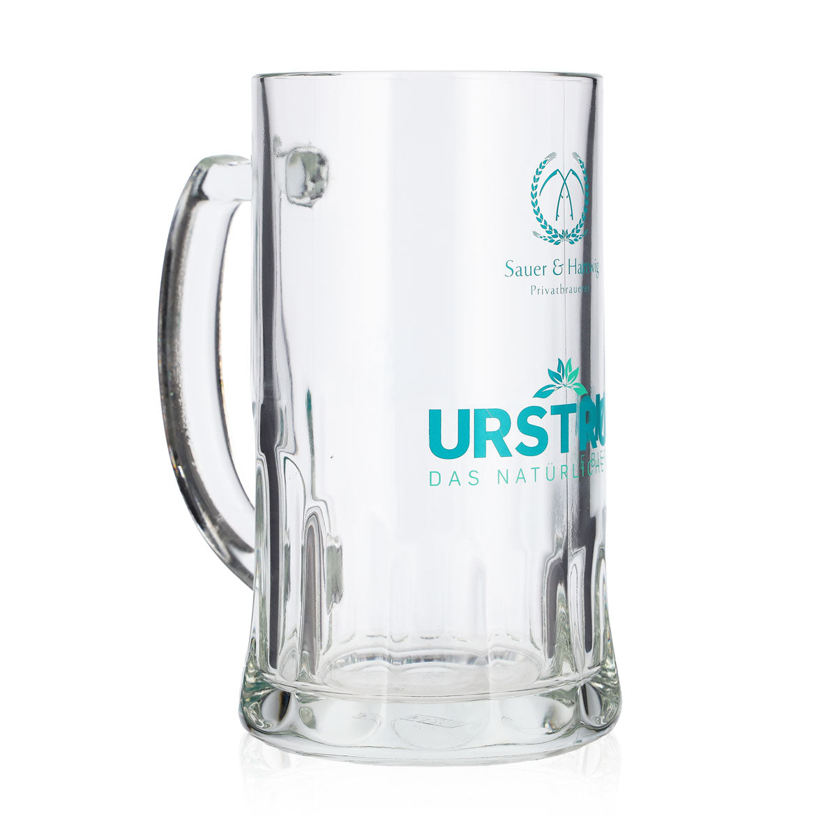 6x Urstrom Bier Glas 0,5l Krug türkises Logo Rastal Sauer Hartwig – Ansicht 3