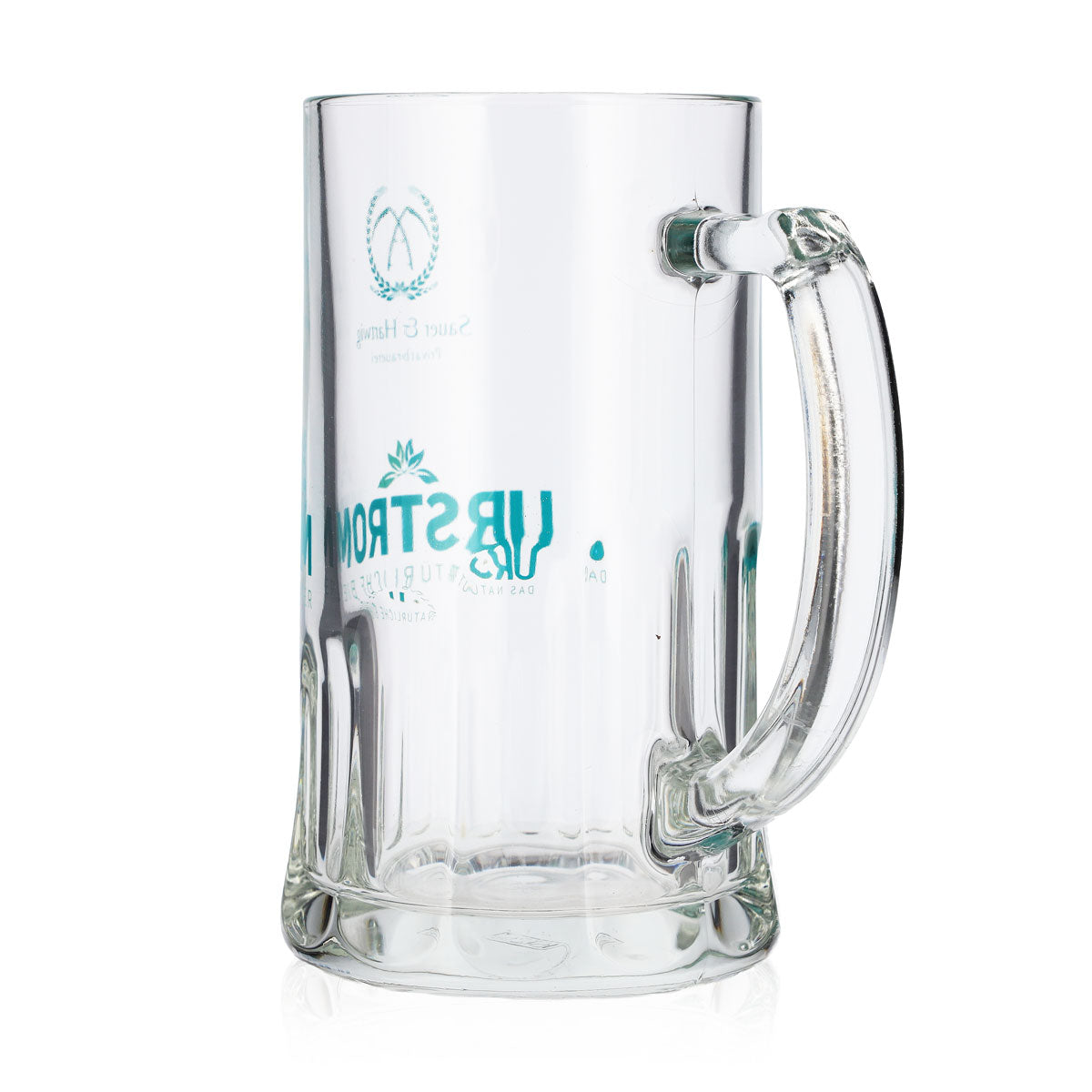 6x Urstrom Bier Glas 0,5l Krug türkises Logo Rastal Sauer Hartwig – Ansicht 5