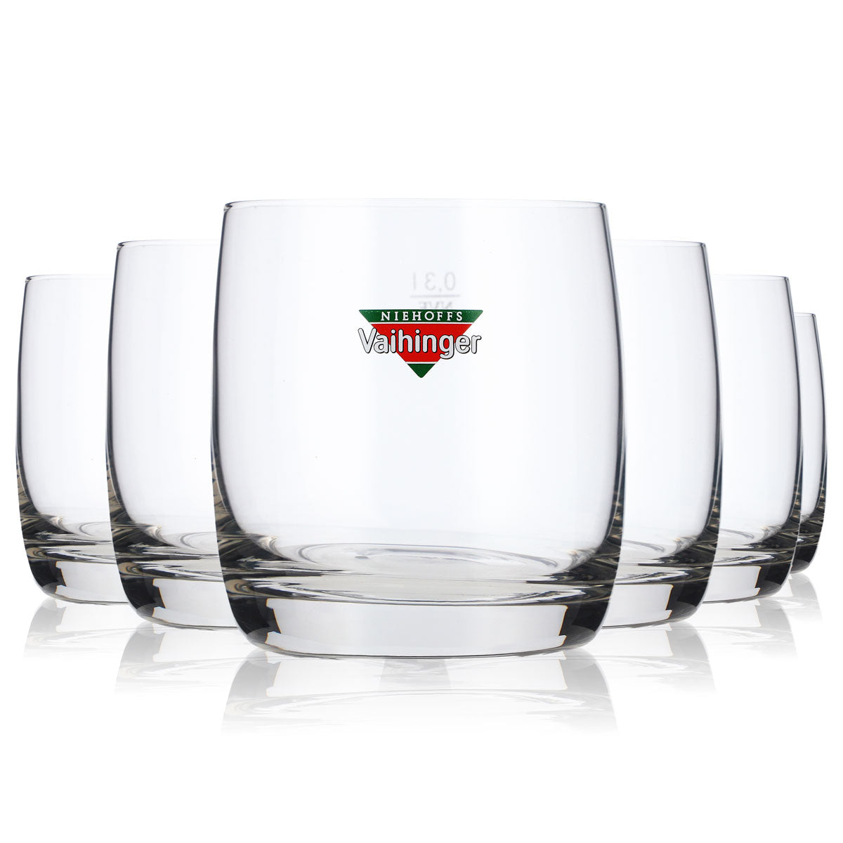 6x Vaihinger Saft Glas 0,3l Tumbler Saftgläser Farbiges Logo – Ansicht 5
