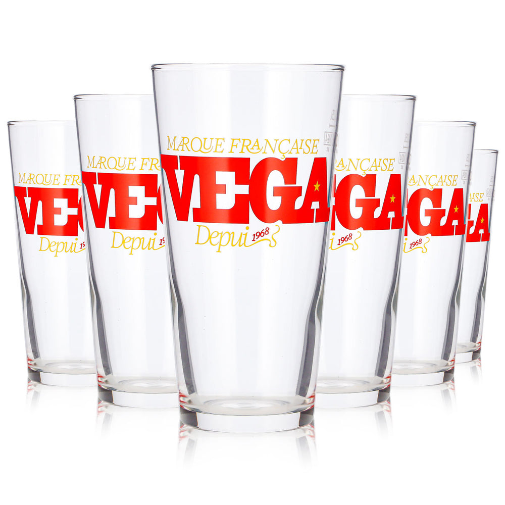 6x Vega Bier Glas 0,25l Becher Bierglas Willibecher Bierkrug Seidel (6er Set)