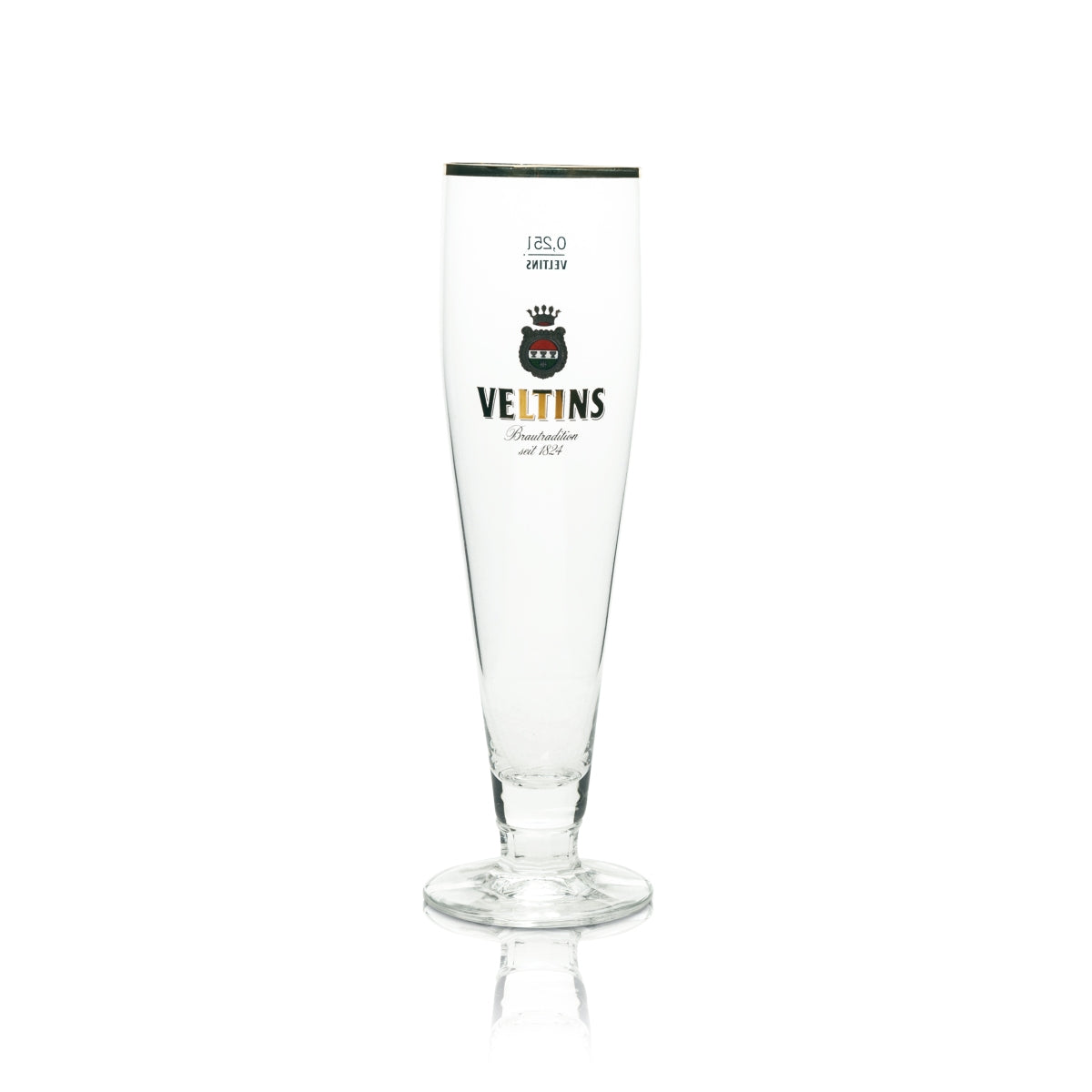 6x Veltins Bier Glas 0,25l Tulpe Goldrand Ritzenhoff Pokal Gläser Pils Brauerei – Ansicht 2