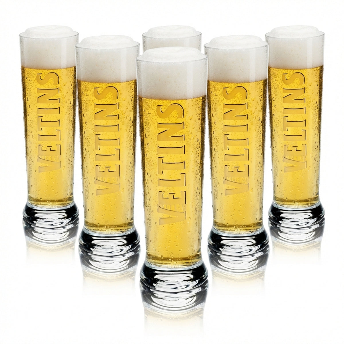 6x Veltins Bier Glas 0,2l Vancouver Sahm