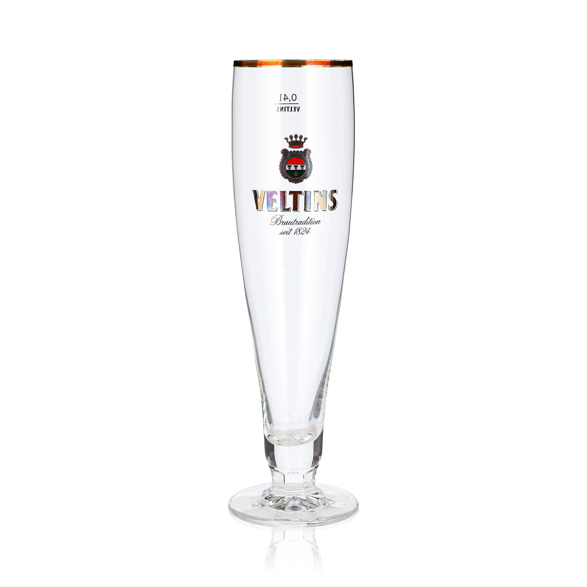 6x Veltins Bier Glas 0,4l Pokal Goldrand seit 1824 (6er Set) – Ansicht 3