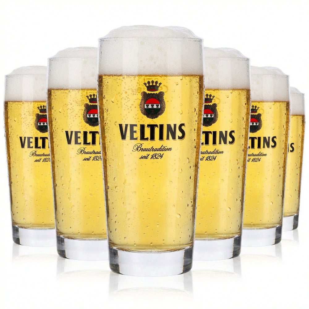 6x Veltins Bier Glas Willi-Becher Gläser 0,2l Biergläser Sahm