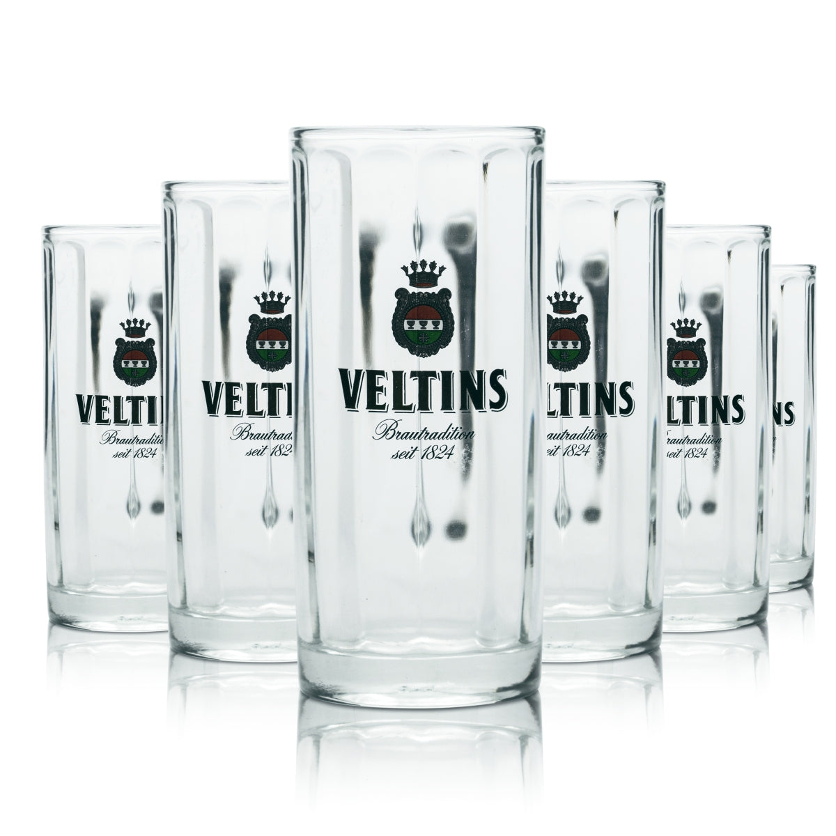 6x Veltins Glas 0,2l Kontur Bier Krug Pilsener Gläser Brauerei Gastro Geeicht V+ – Ansicht 3