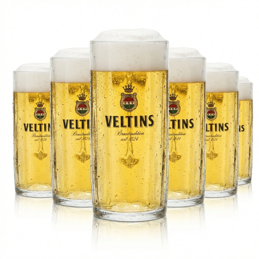 6x Veltins Glas 0,3l Bier Gläser Krug Humpen Seidel Geeicht Gastro Brauerei Pils