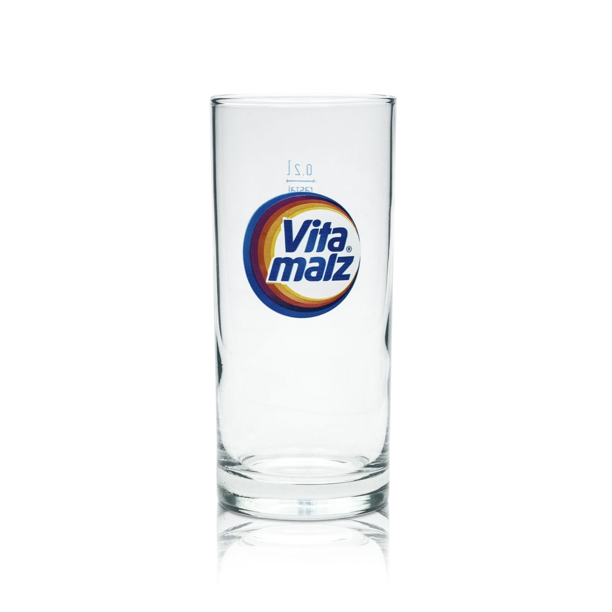 6x Vitamalz Bier Glas 0,2l Becher Bunt Retro Gläser Regenbogen Malzbier Rastal – Ansicht 2