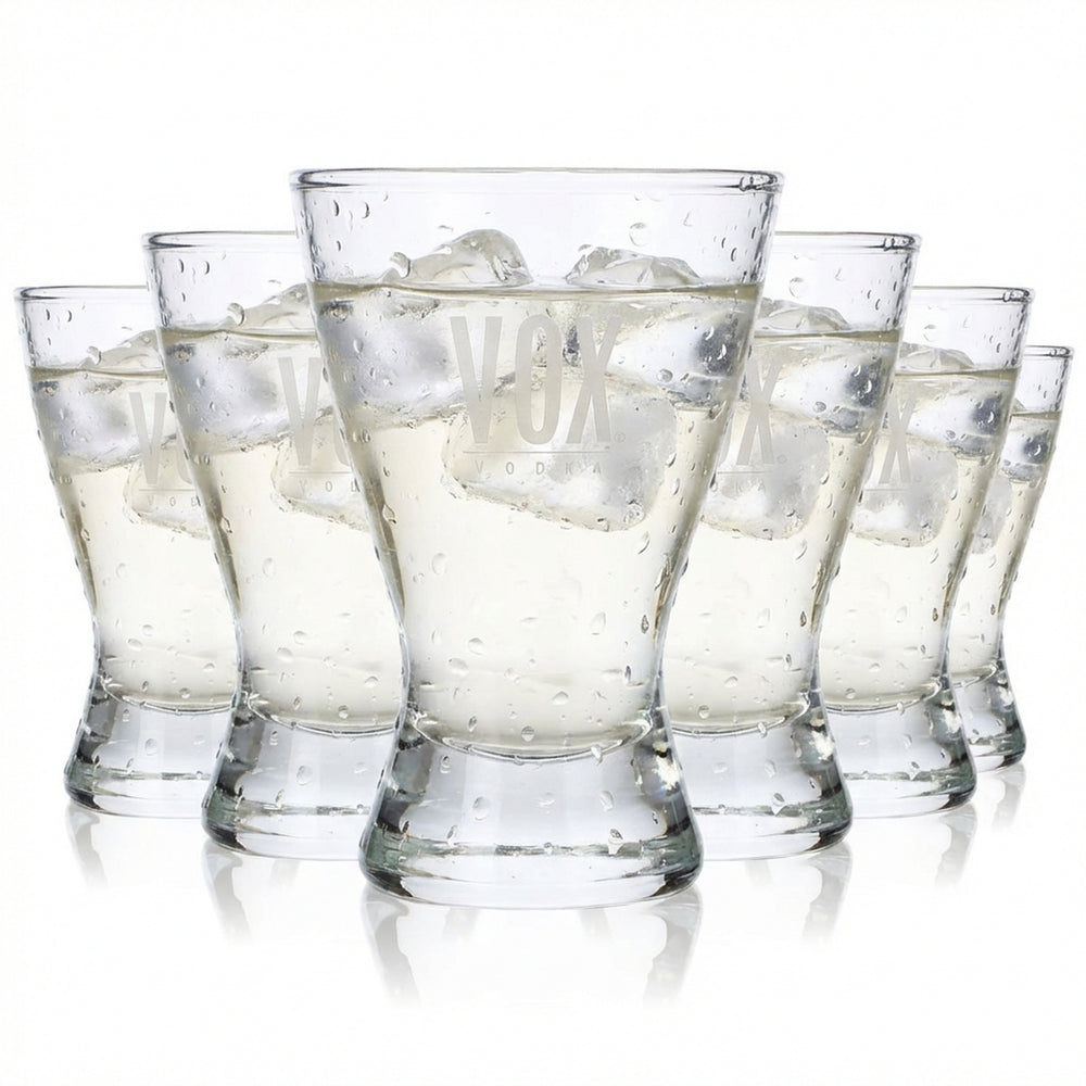 6x Vox Vodka Glas 2cl/4cl Shot Stamper Kurzer "Helsinki" Schnaps Gläser