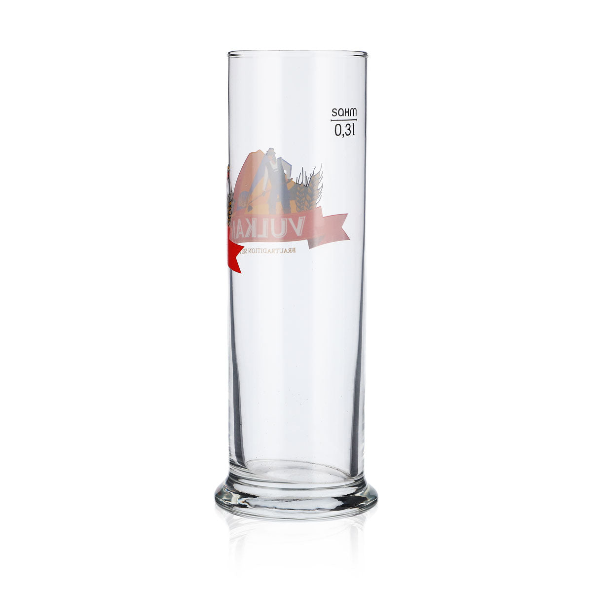 6x Vulkanbräu Bier Glas 0,3l Biergläser Stange Bierglas Rotes Banner – Ansicht 4