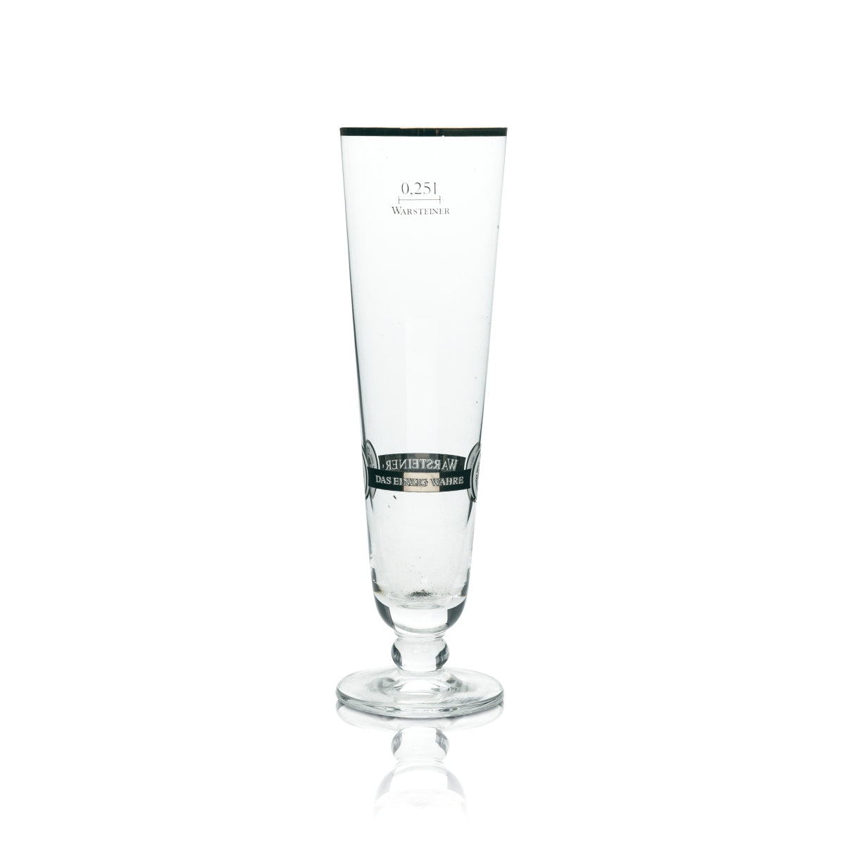 6x Warsteiner Bier Glas 0,25l Pokal Goldrand Pils Gläser Tulpe Stielglas Brauer – Ansicht 3