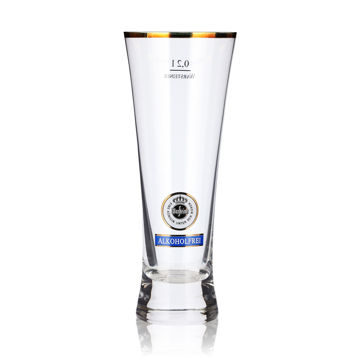 6x Warsteiner Bier Glas 0,2l Pokal Alkoholfrei Goldrand – Ansicht 2