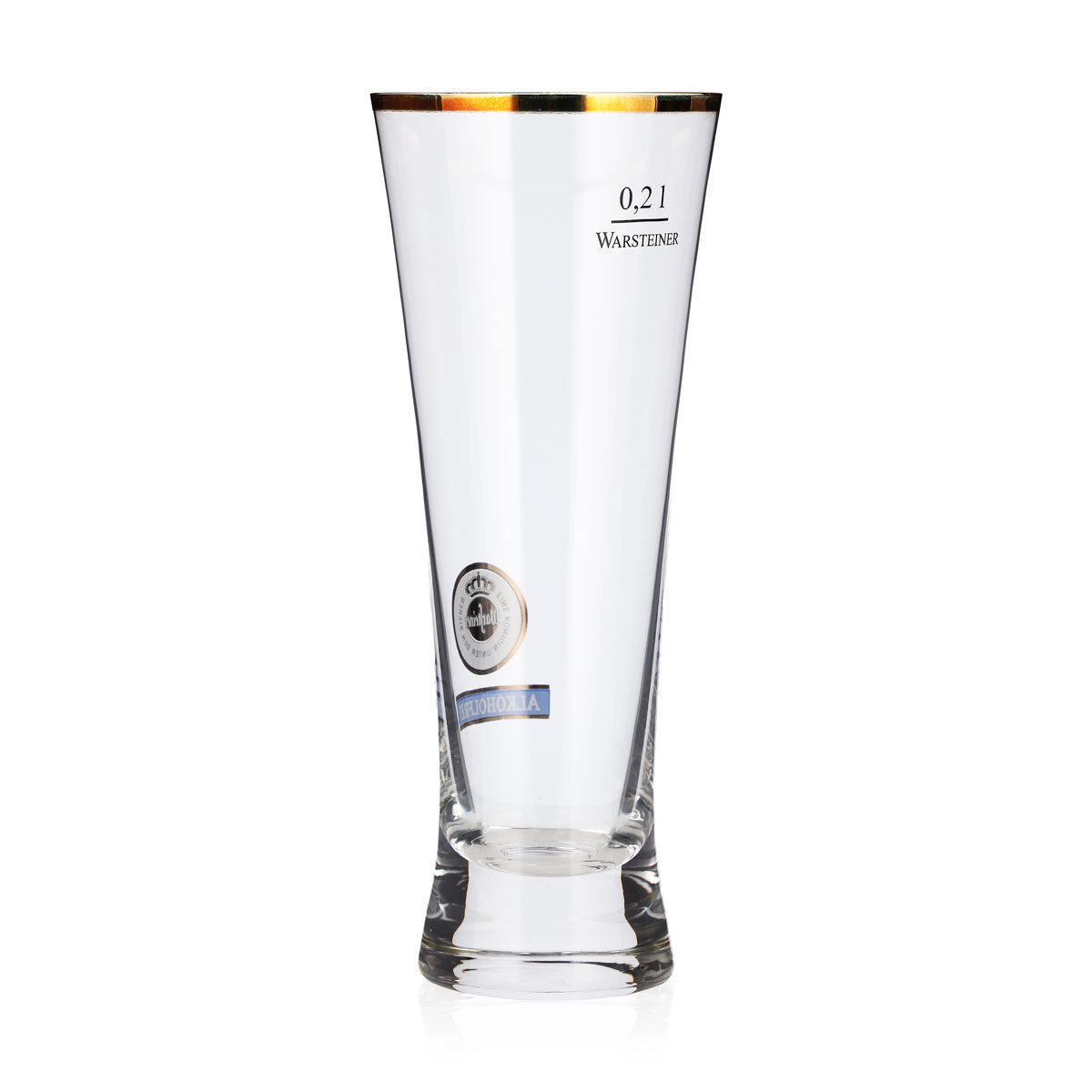 6x Warsteiner Bier Glas 0,2l Pokal Alkoholfrei Goldrand – Ansicht 4