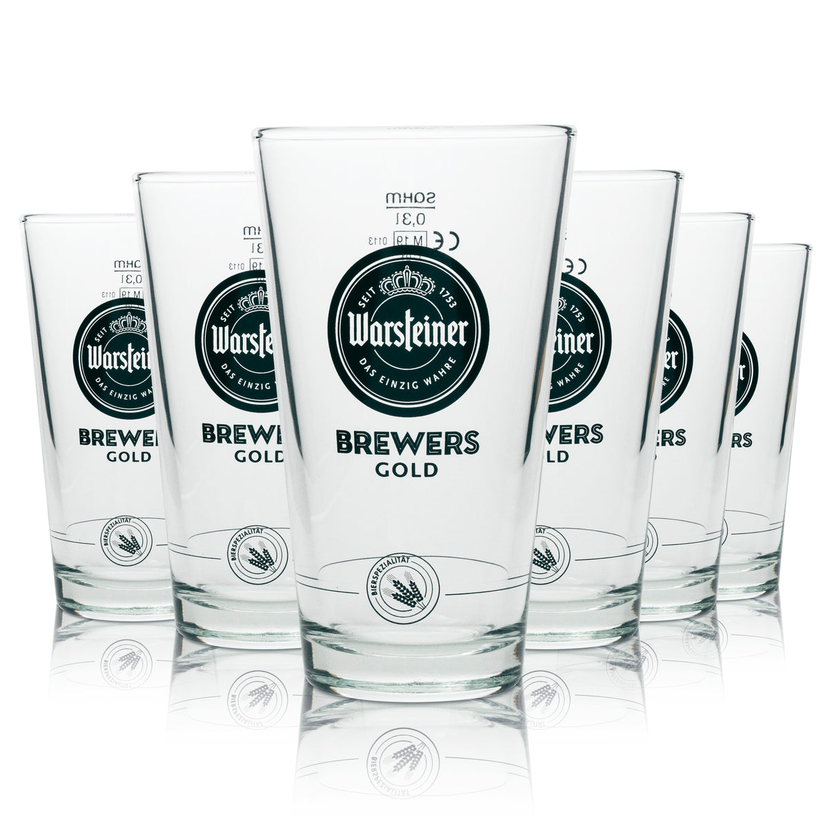 6x Warsteiner Bier Glas 0,3l Brewers Gold Sahm Neu Tumbler Pils Gläser Export – Ansicht 4