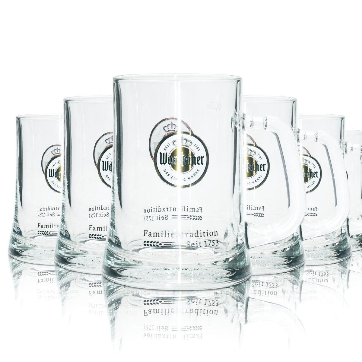6x Warsteiner Bier Glas 0,3l Krug Party Seidel Henkel Gläser Krüge Humpen Beer