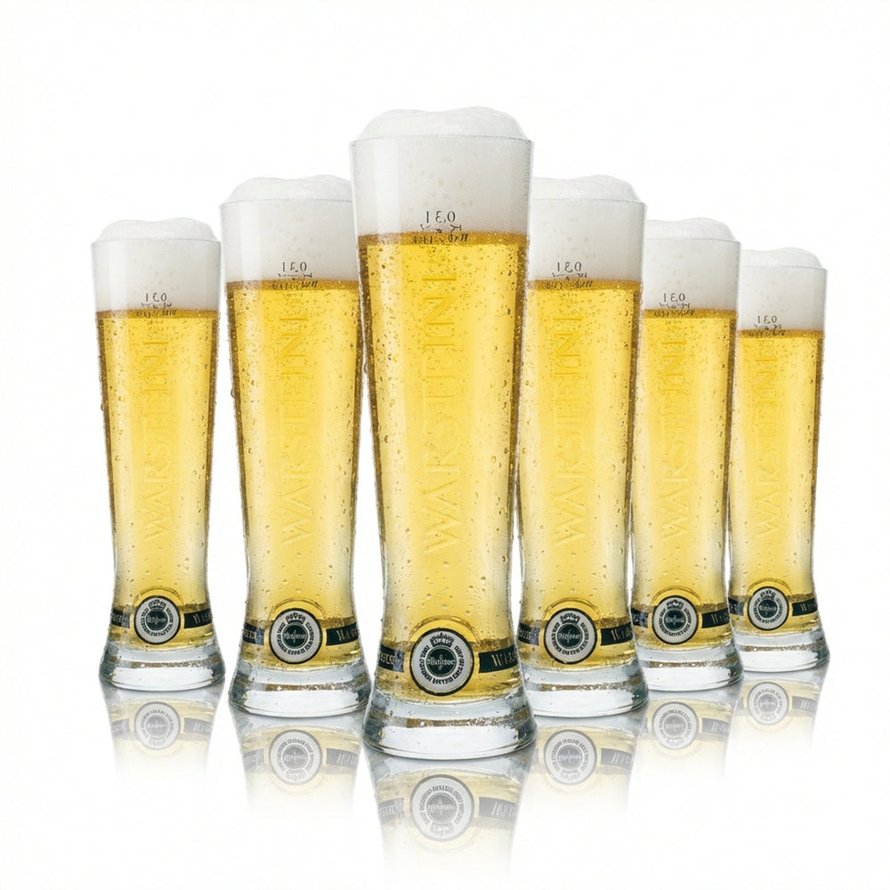6x Warsteiner Bier Glas 0,3l Premium Cup Rastal Neu Gläser Tulpe Pokal Pils Hell