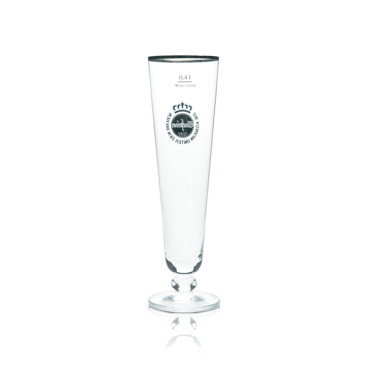 6x Warsteiner Bier Glas 0,4l Pokal Tulpe Goldrand Gläser Gastro Bar Pils Beer – Ansicht 3