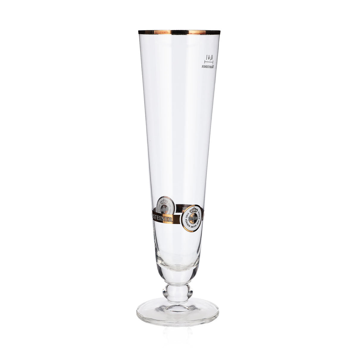 6x Warsteiner Bier Glas 0,4l Pokal Tulpe Goldrand Gläser Brauerei Gastro Pils – Ansicht 3