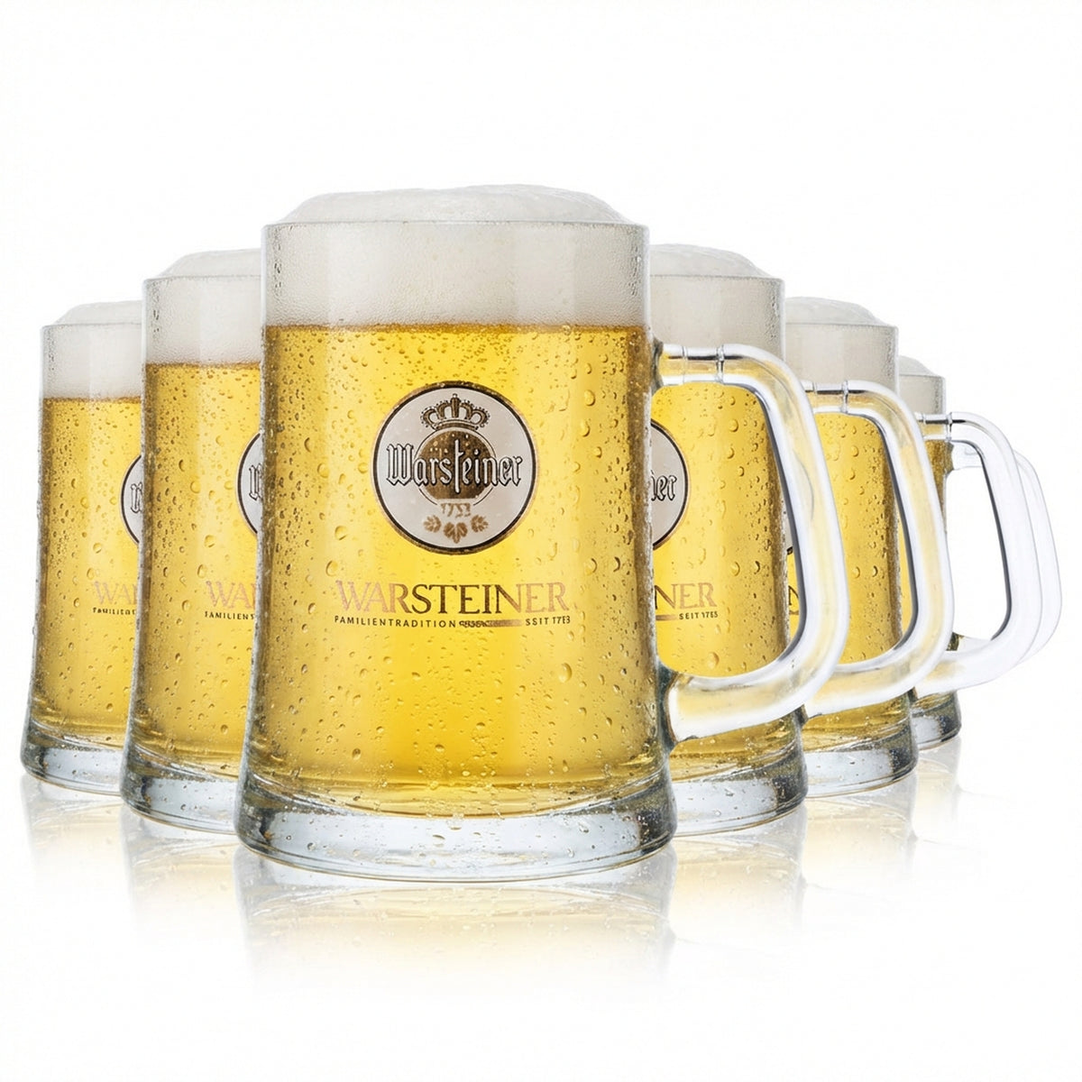 6x Warsteiner Bier Glas 0,5l Bierseidel Bierkrüge Bierhumpen