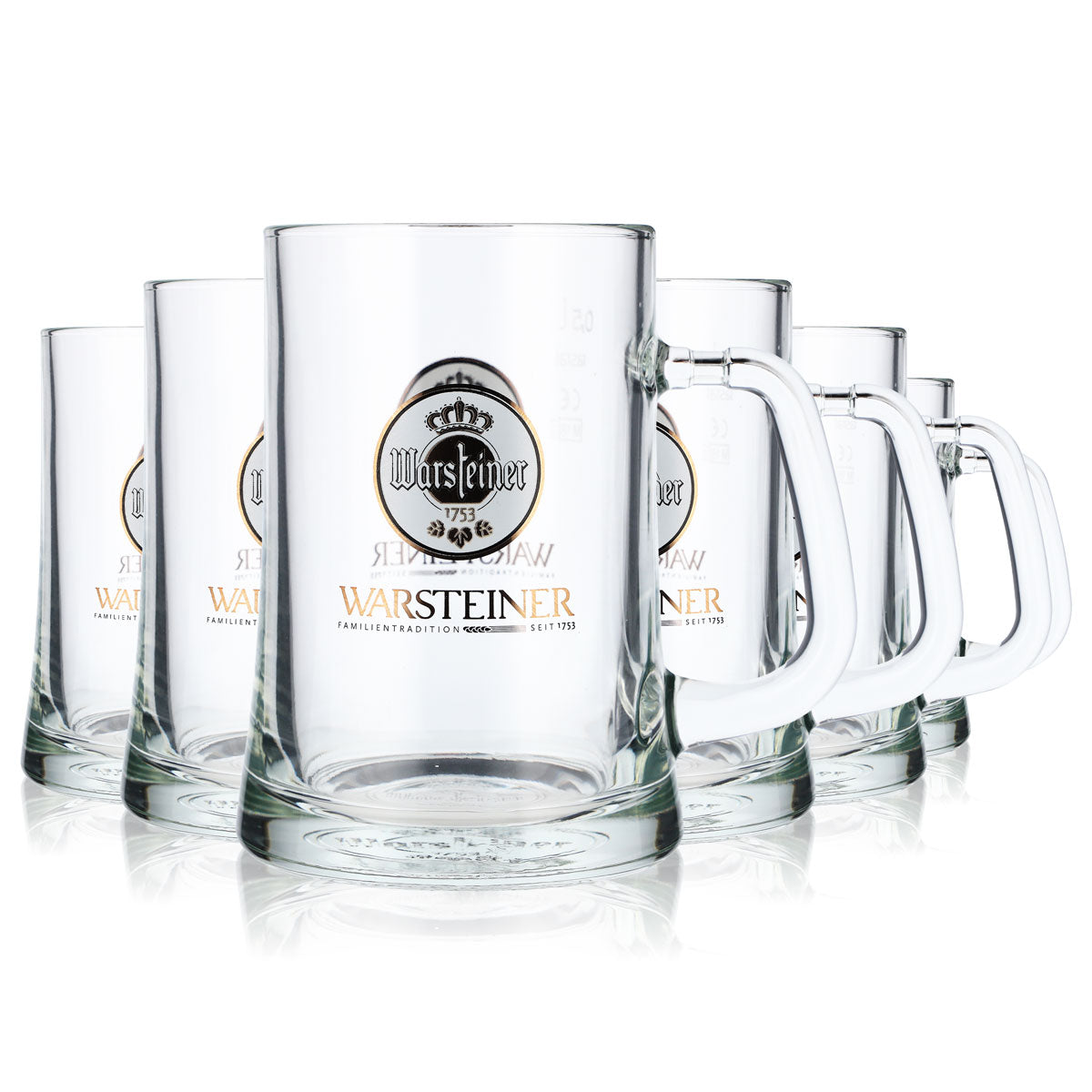 6x Warsteiner Bier Glas 0,5l Bierseidel Bierkrüge Bierhumpen – Ansicht 7