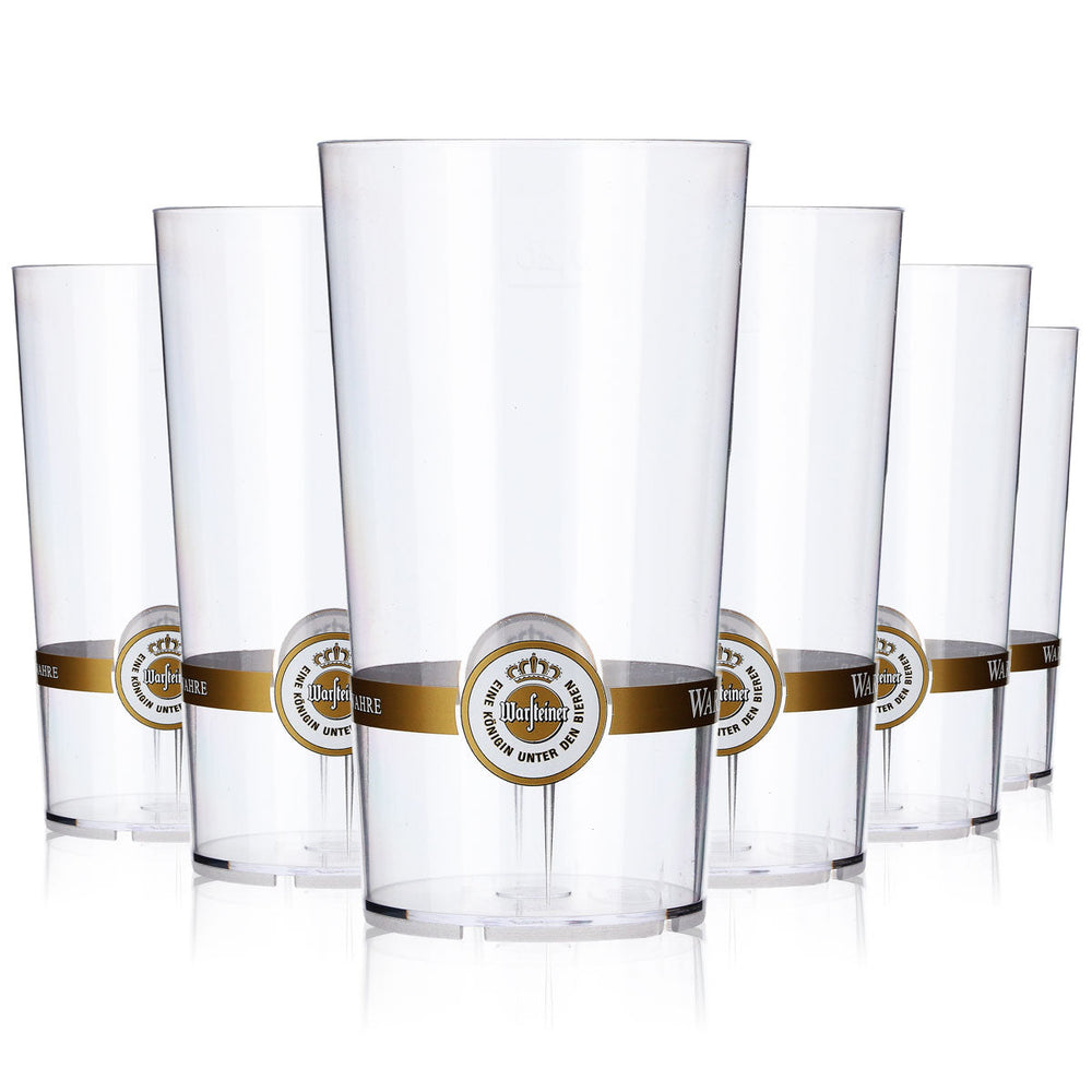 12x Warsteiner Bier Glas Biergläser 0,25l Becher Mehrweg Logo unten mit Ring