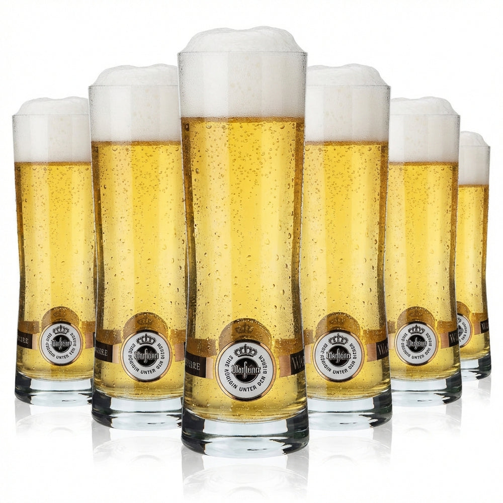 6x Warsteiner Bier Glas Gläser 0,25l Becher Logo unten Rastal Fresh