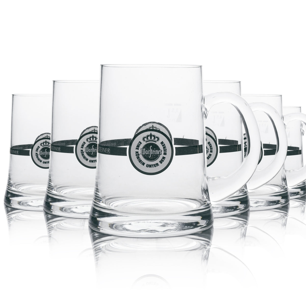 6x Warsteiner Bier Glas Krug 0,5l Henkelgläser