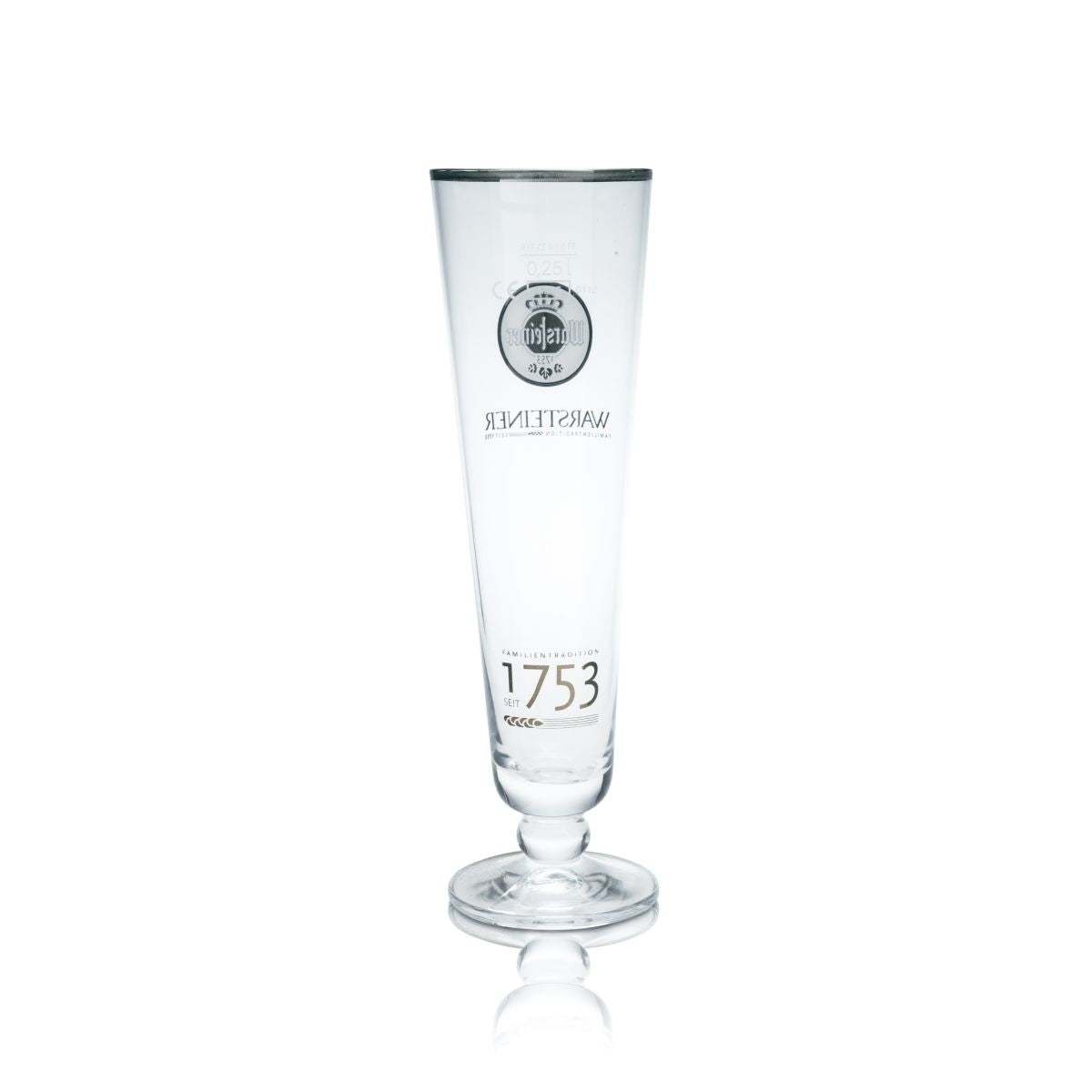 6x Warsteiner Bierglas 0,25l Bierpokal Pilstulpe 1753 Edition Gläser Set Gastro – Ansicht 3