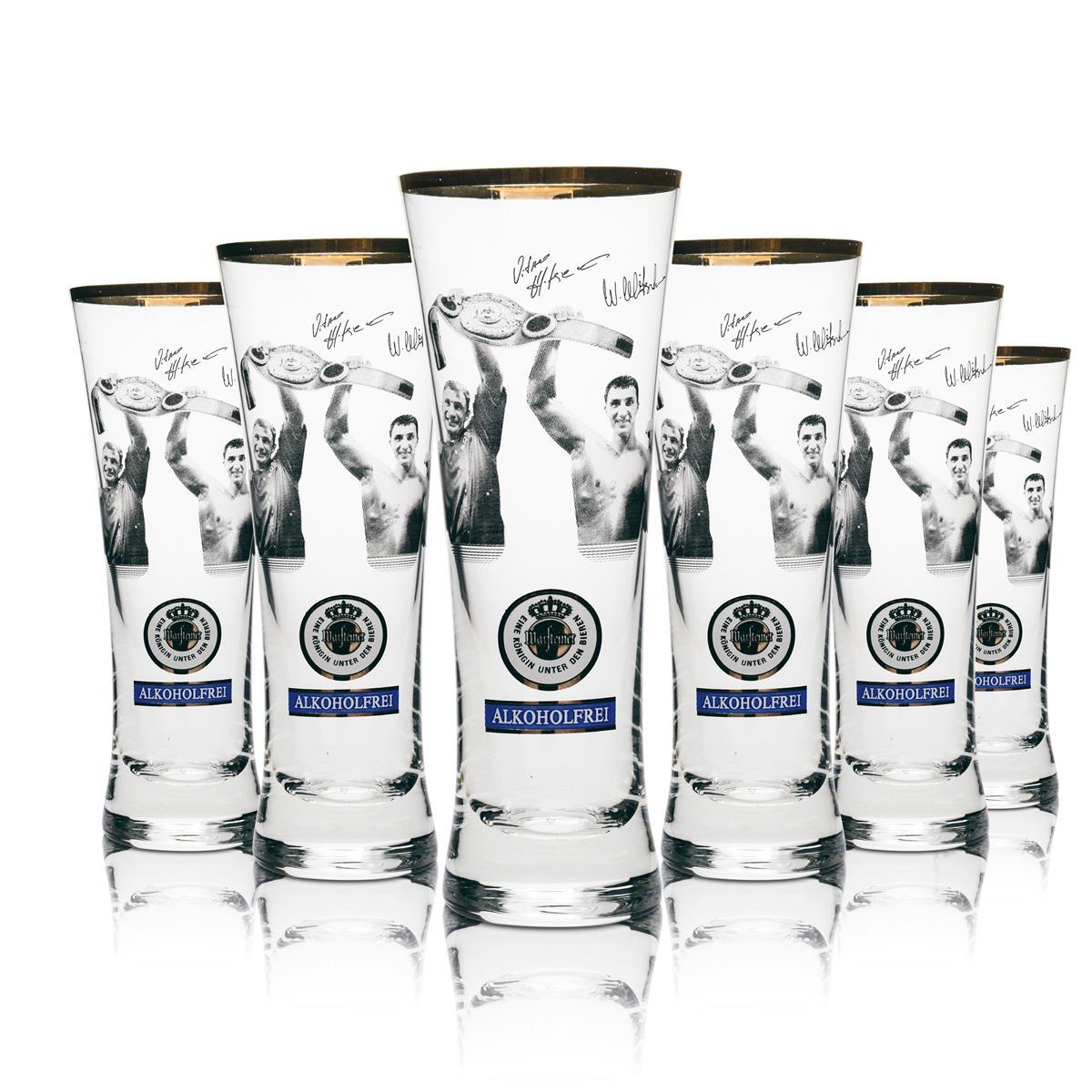 6x Warsteiner Bierglas Klitschko Sammlerglas Alkoholfrei Gläser Sonderedition