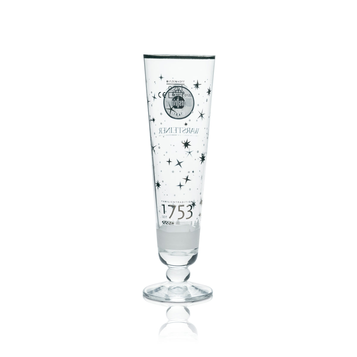 6x Warsteiner Glas 0,25l Tulpe Pokal Gläser Winter Sonder Sammler Edition 1753 – Ansicht 3