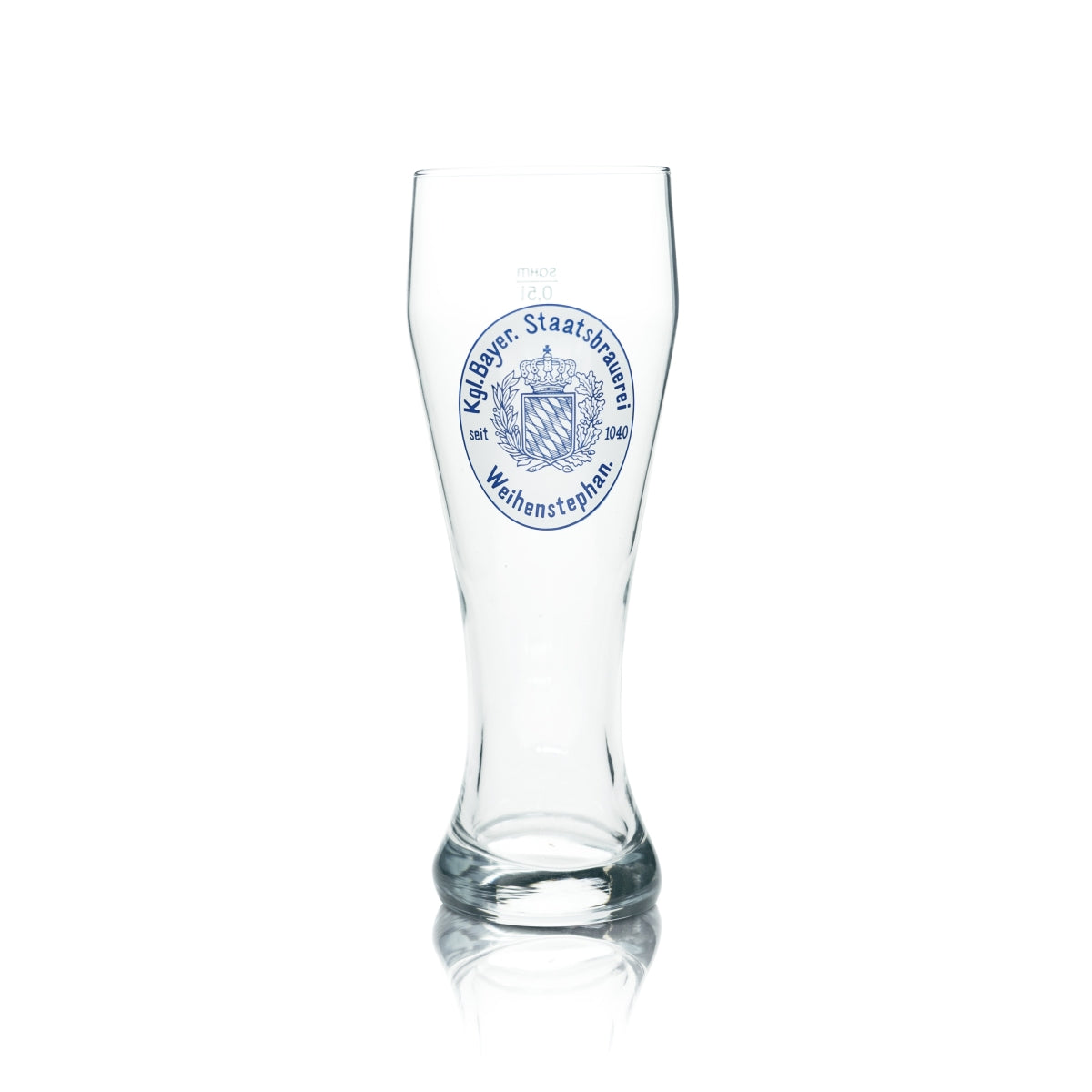 6x Weihenstephan Bier Glas Biergläser 0,5l Weißbierglas Blau/Weißer Sahm – Ansicht 2