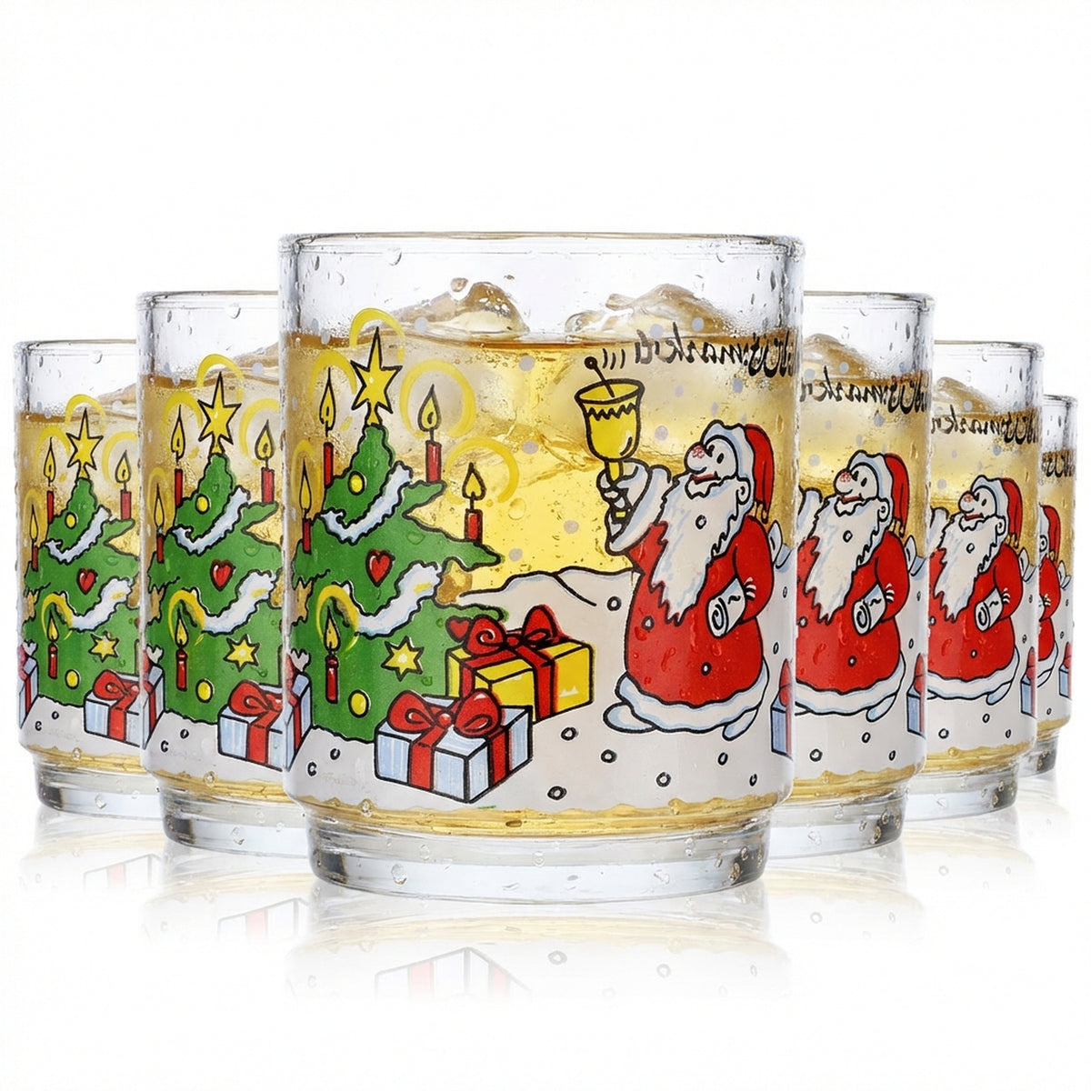 6x Weihnachtsbecher 0,2l Glühweintasse Grogtasse "Weihnachtsmarkt"